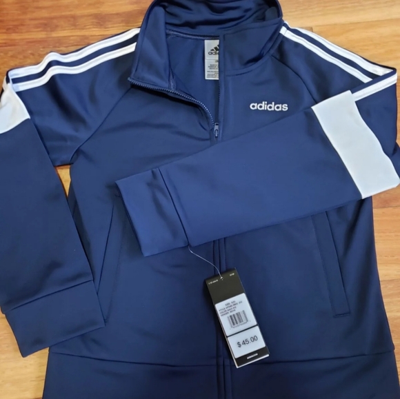 Brand New Adidas Tricot Jacket kids size S (8) - Picture 2 of 4